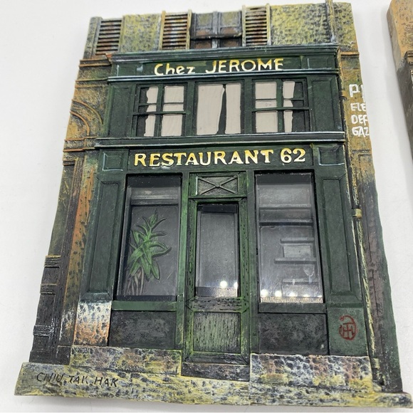 Paris France Street Scene 3D Wall Art Chiu Tak Hak Hanging Home Decor Set 4 - Picture 3 of 8